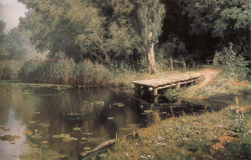 unknow artist Overgrown Pond oil painting picture